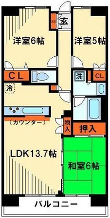 リーベスト東中山の物件間取画像